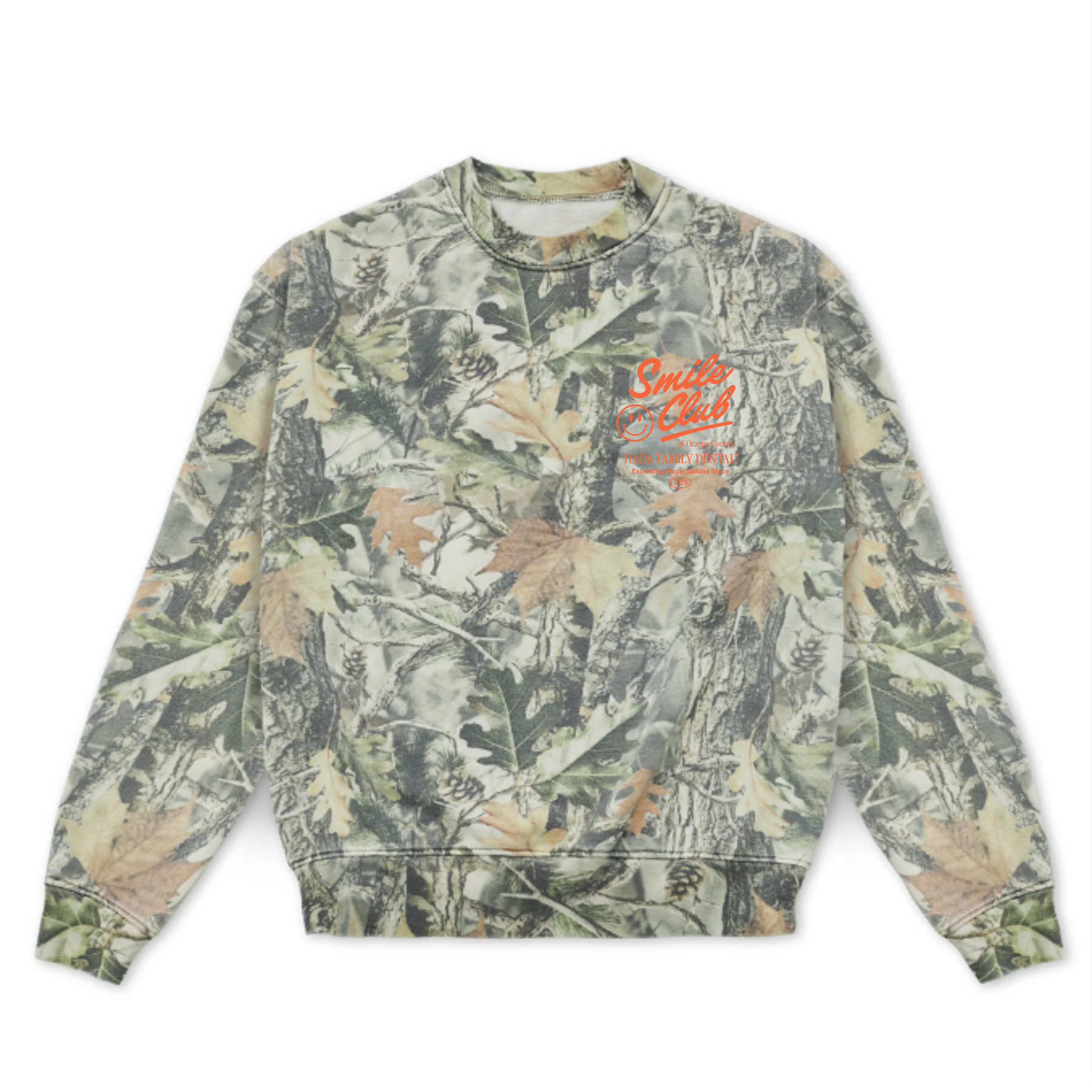 Orange Camo Crewneck