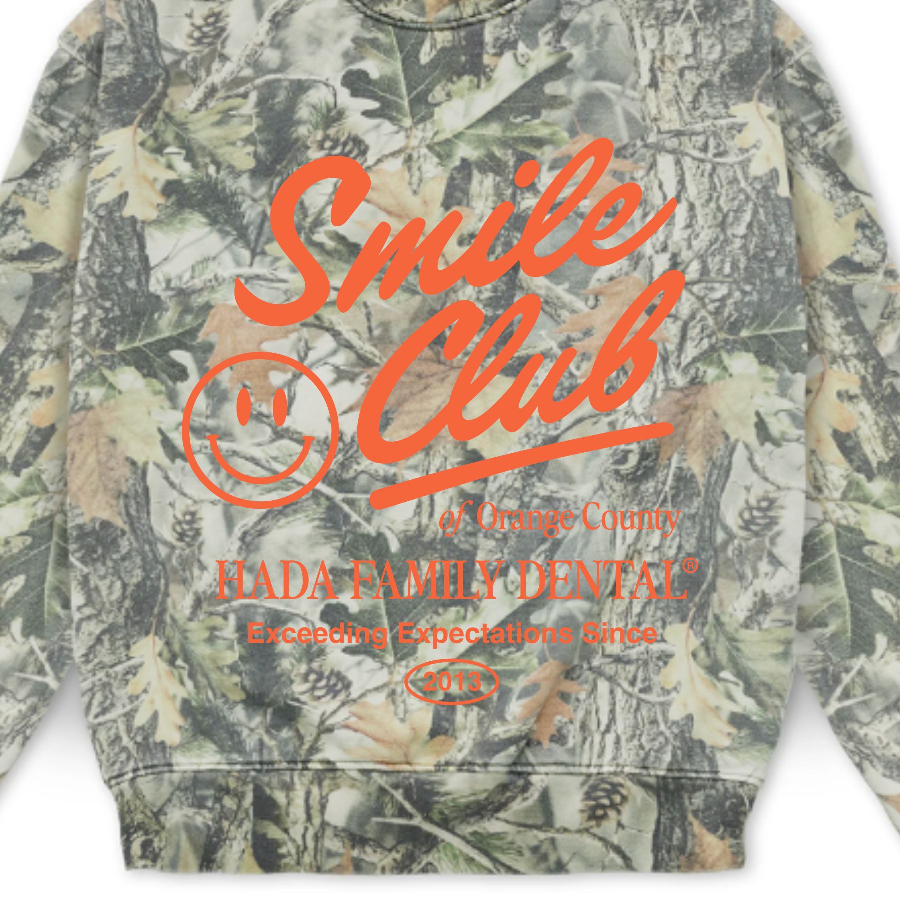 Orange Camo Crewneck