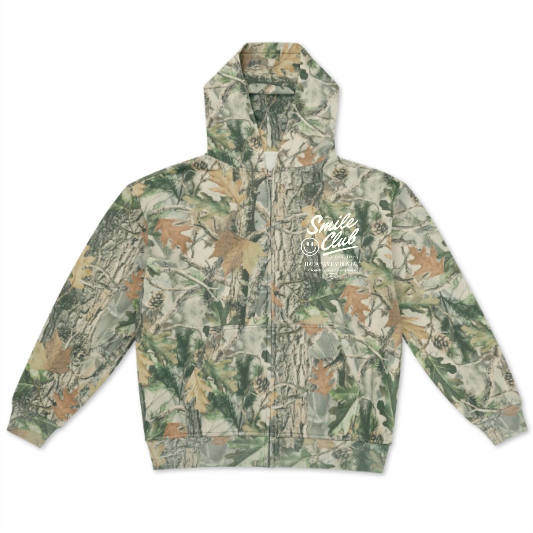 Cream Tree Camo Zip Up