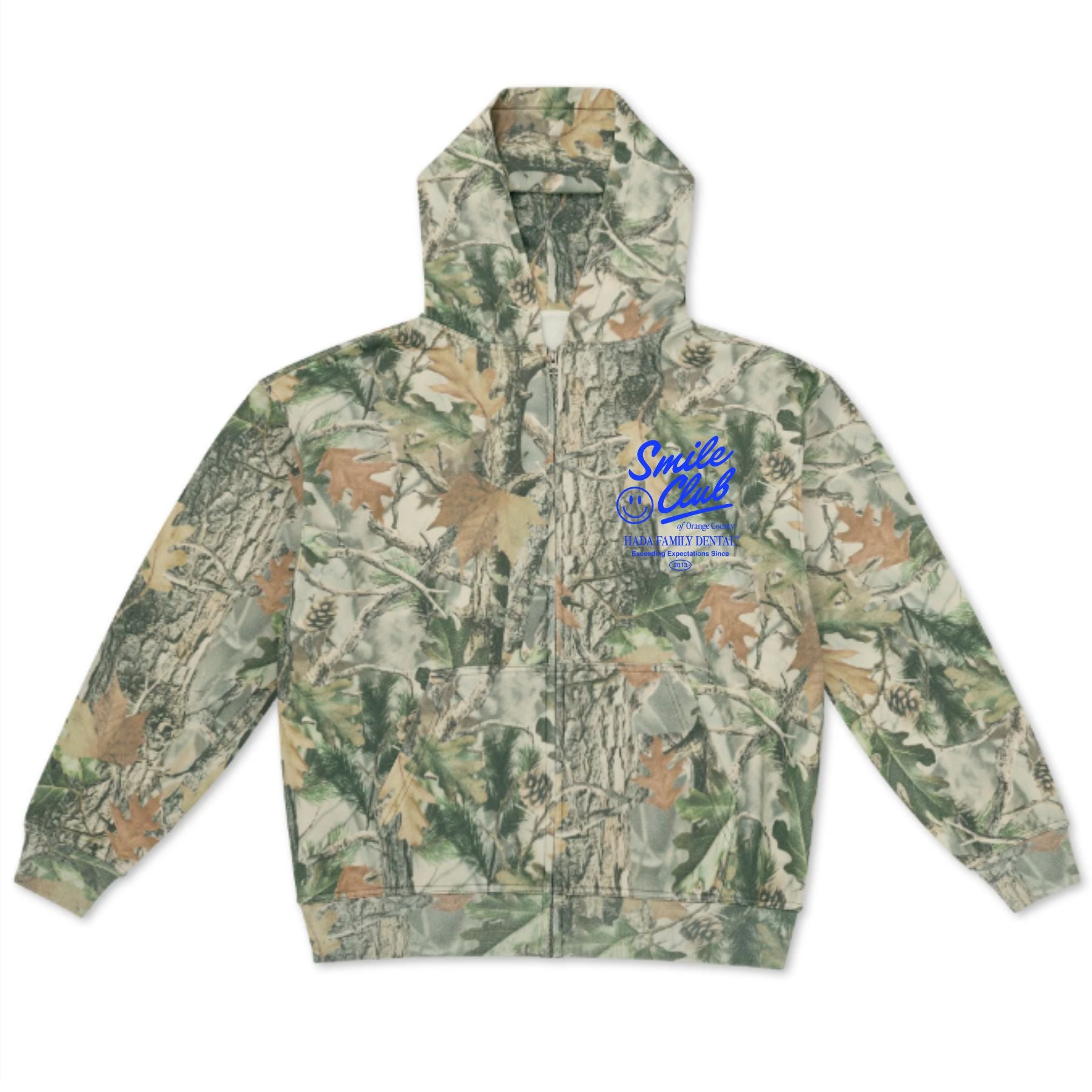 Royal Blue Tree Camo Zip Up