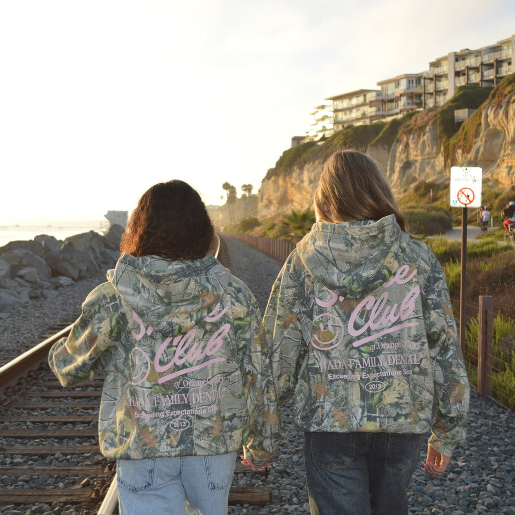 Baby Pink Tree Camo Zip Up