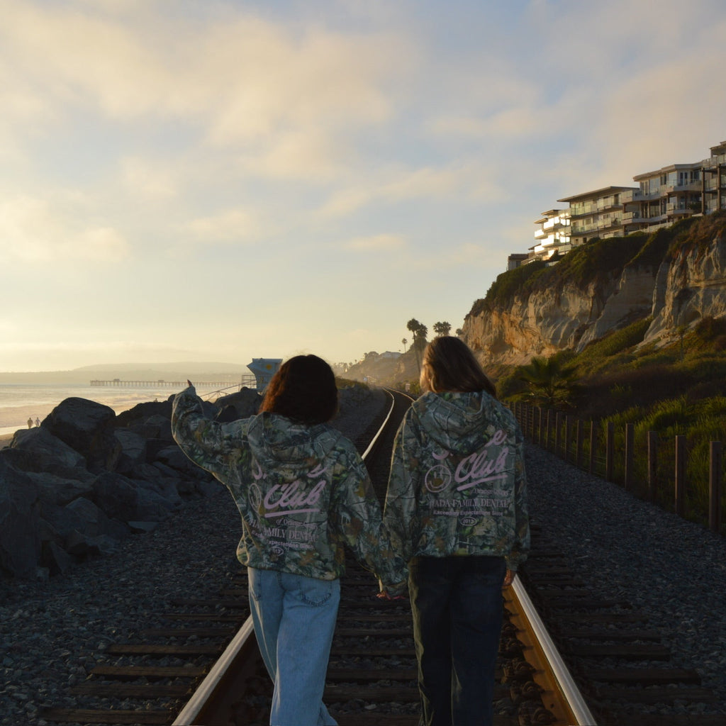 Baby Pink Tree Camo Zip Up