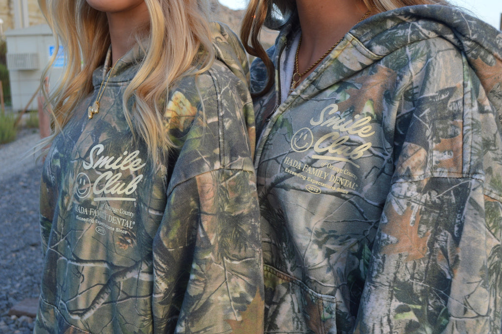 Cream Tree Camo Zip Up