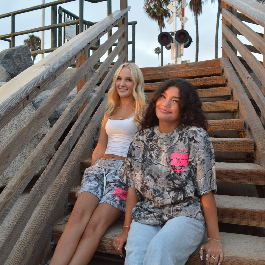 Hot Pink Gray Camo Tee