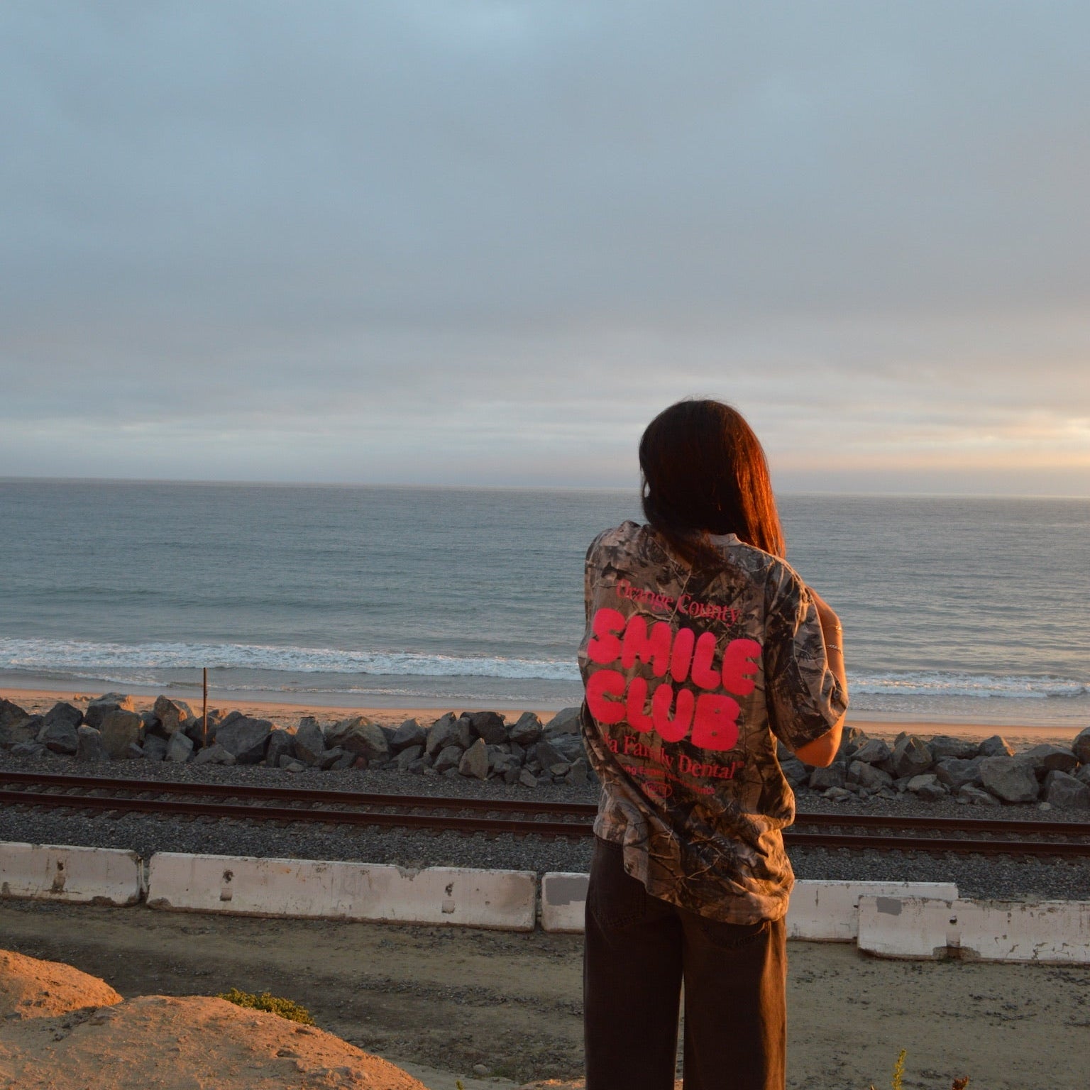 Hot Pink Gray Camo Tee