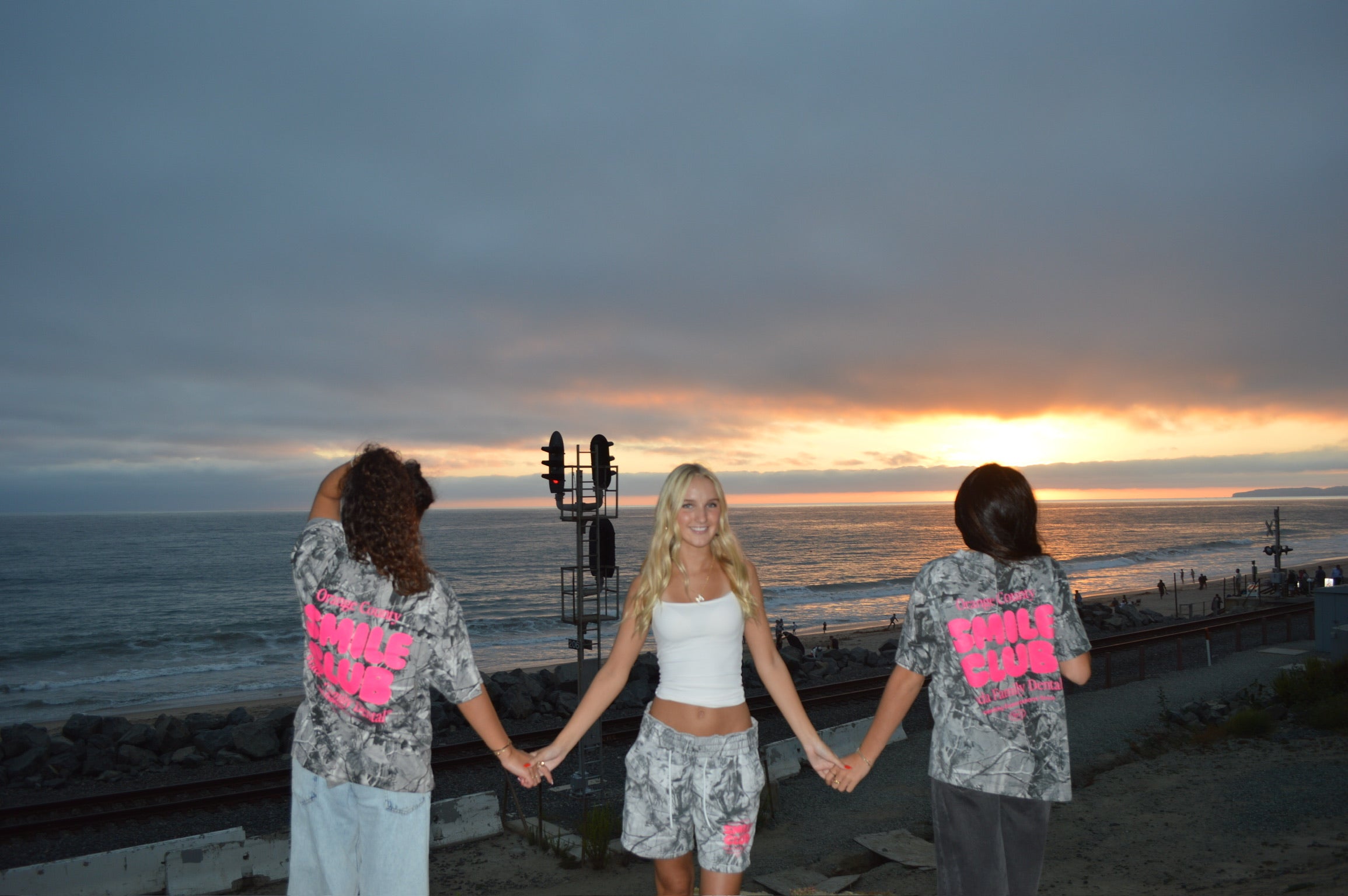 Hot Pink Gray Camo Sweatshorts