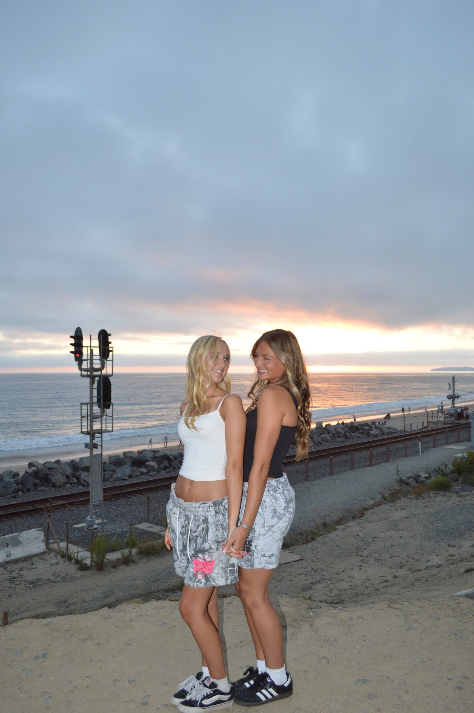 Hot Pink Gray Camo Sweatshorts
