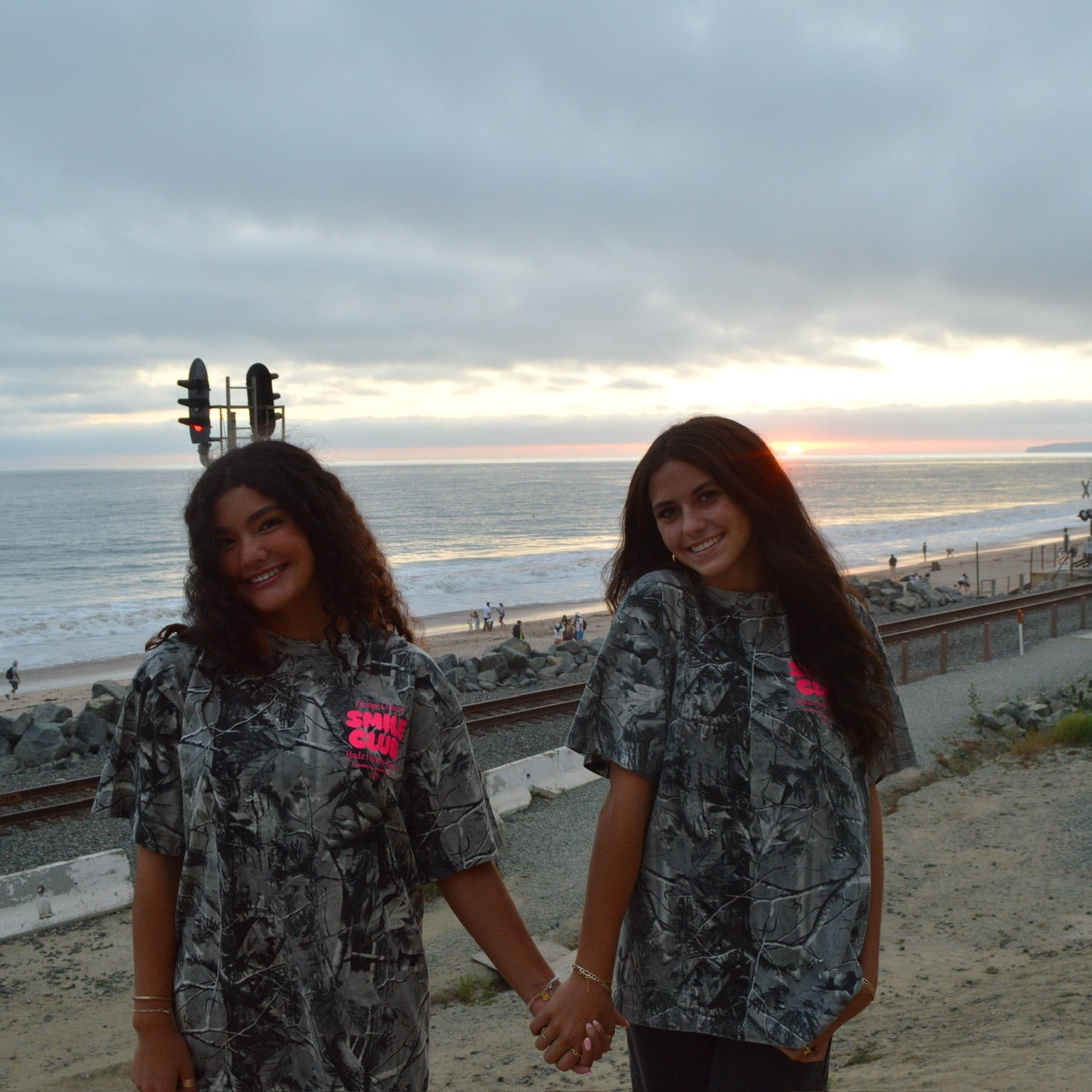 Hot Pink Gray Camo Tee