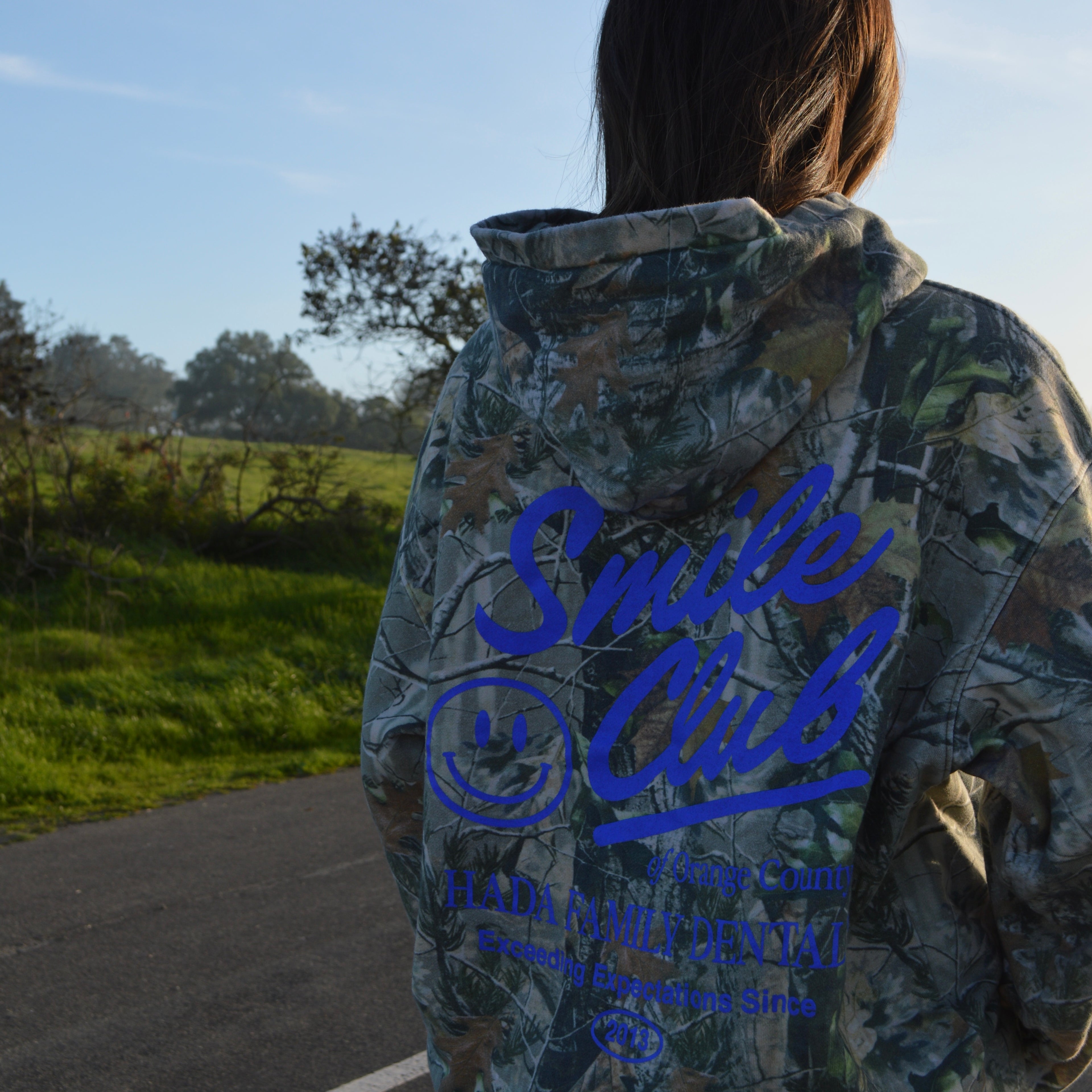 Royal Blue Tree Camo Zip Up