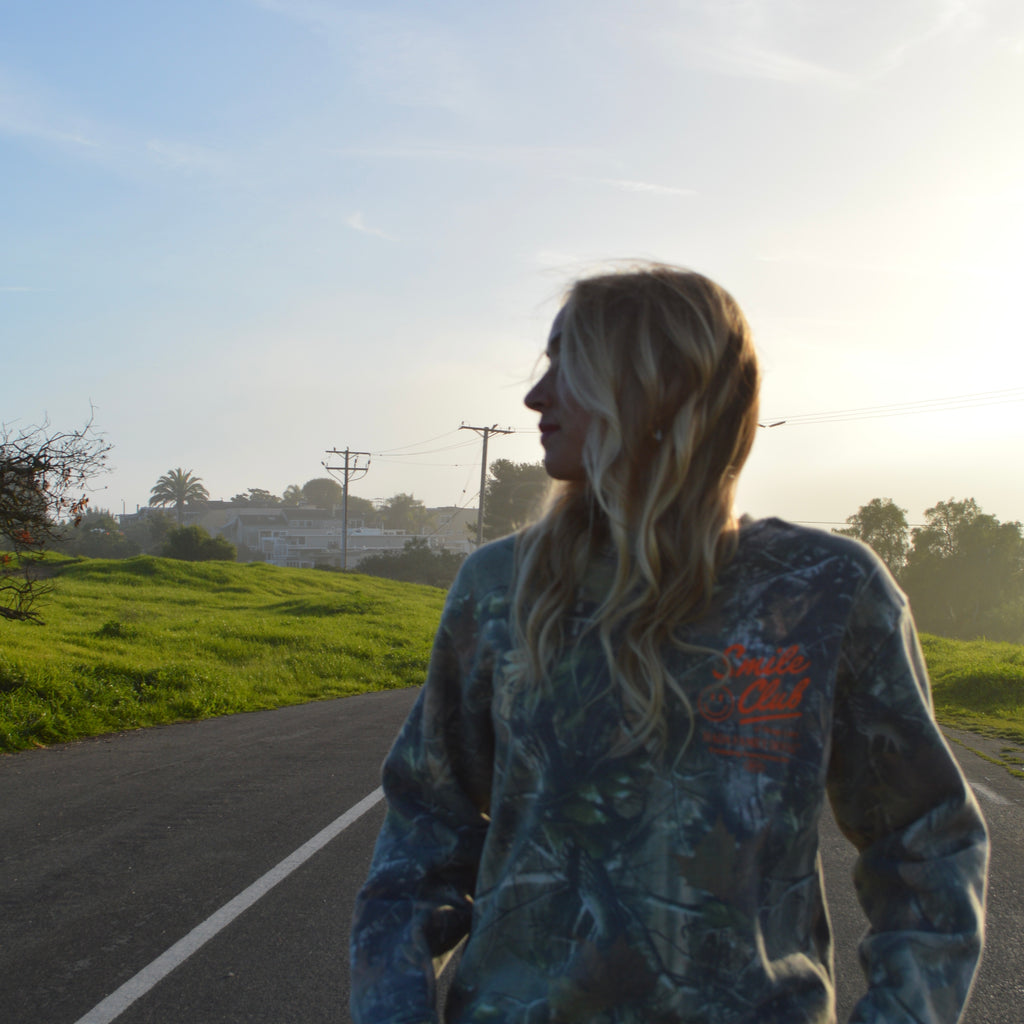 Orange Camo Crewneck