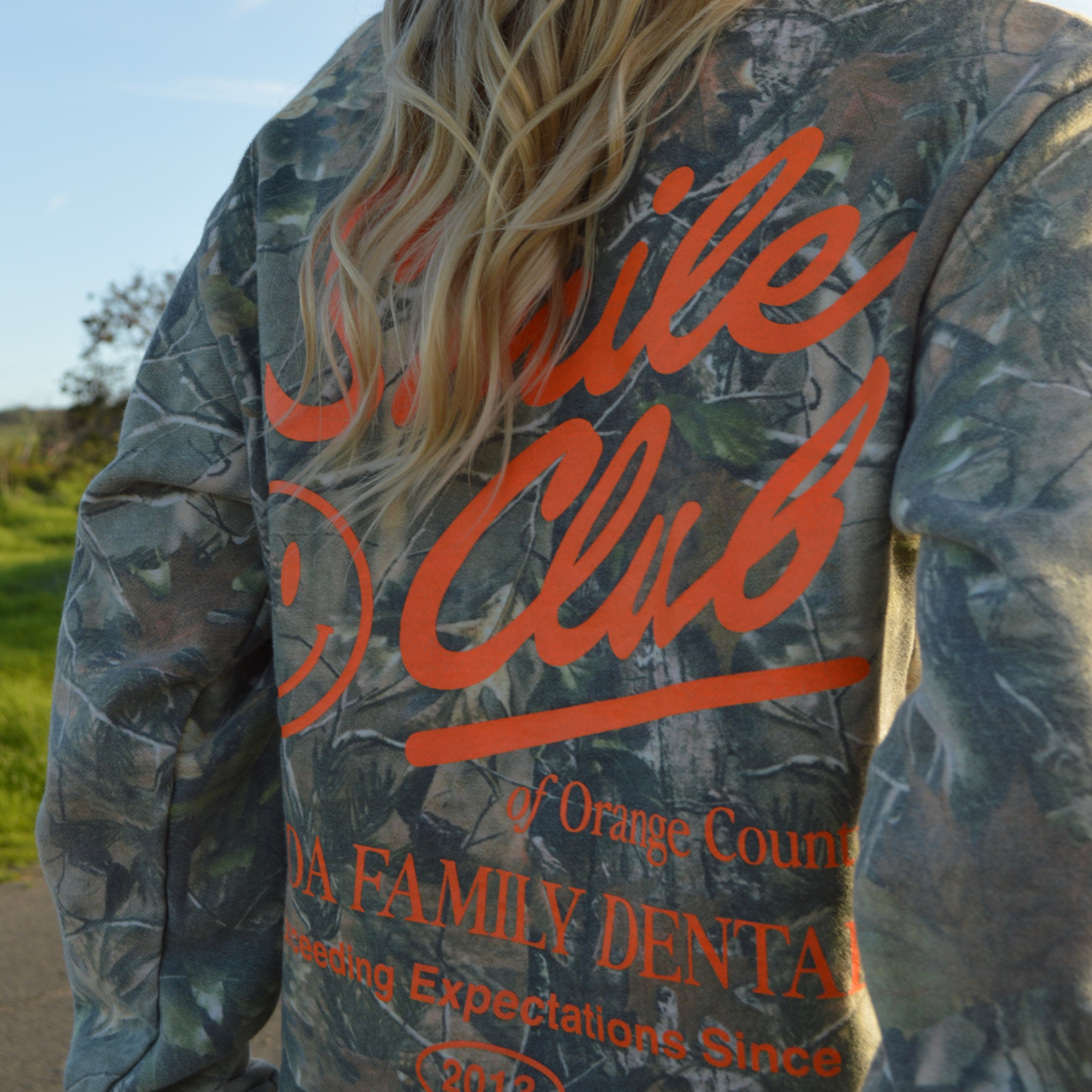 Orange Camo Crewneck