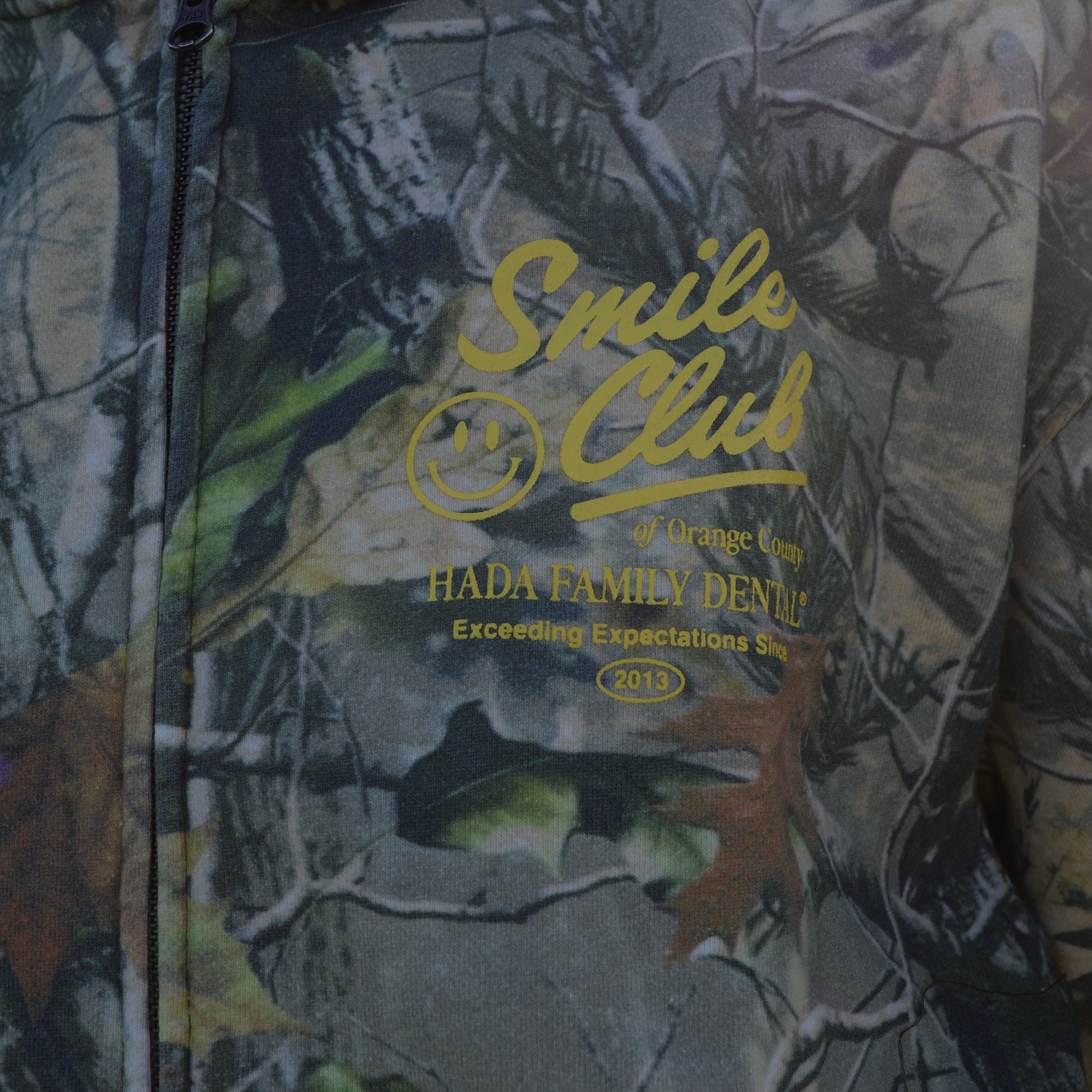 Yellow Tree Camo Zip Up